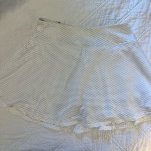 White tennis skirt